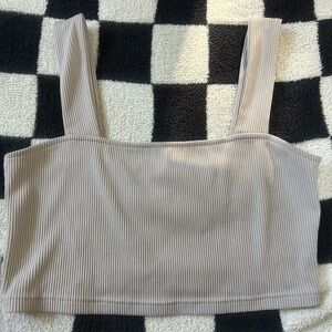 H&M Ribbed Beige Top